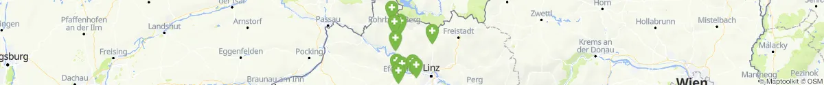 Kartenansicht für Apotheken-Notdienste in der Nähe von Haslach an der Mühl (Rohrbach, Oberösterreich)